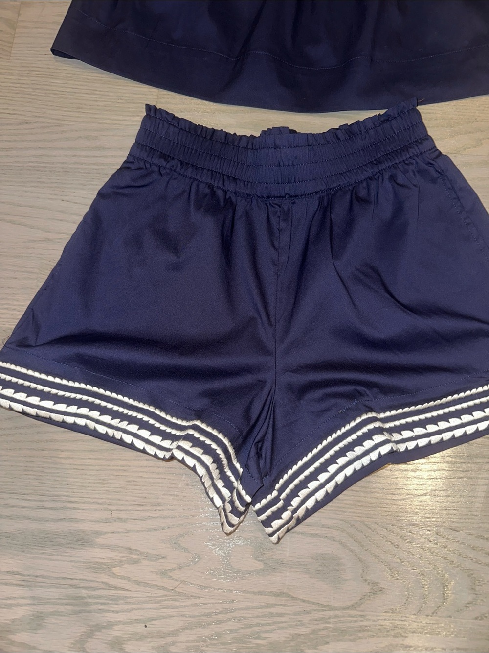 Caroline Constas Navy Set with White Braided Trim - Picture 2 of 5
